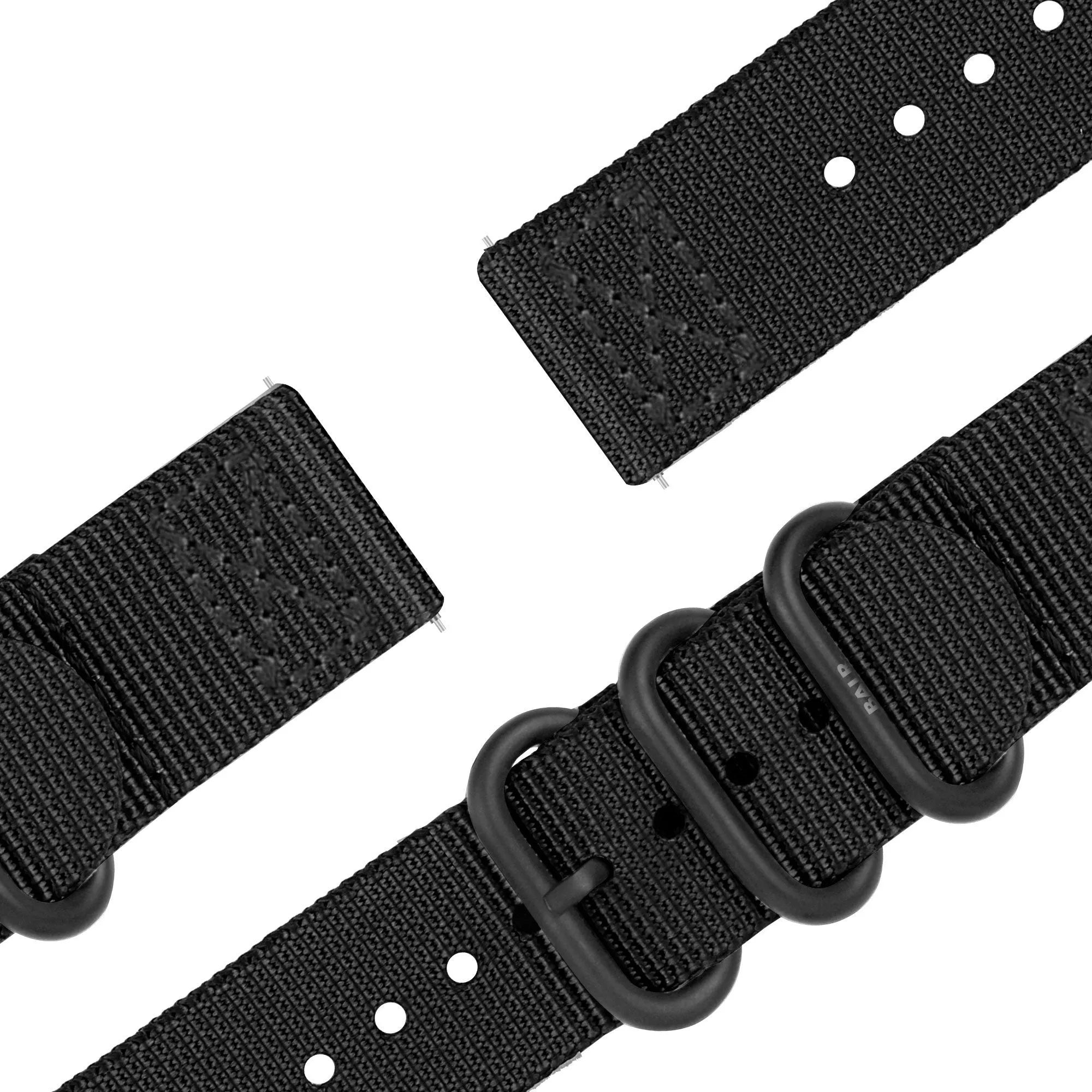 BALR Polar Grit X nylon band met gesp (zwart)