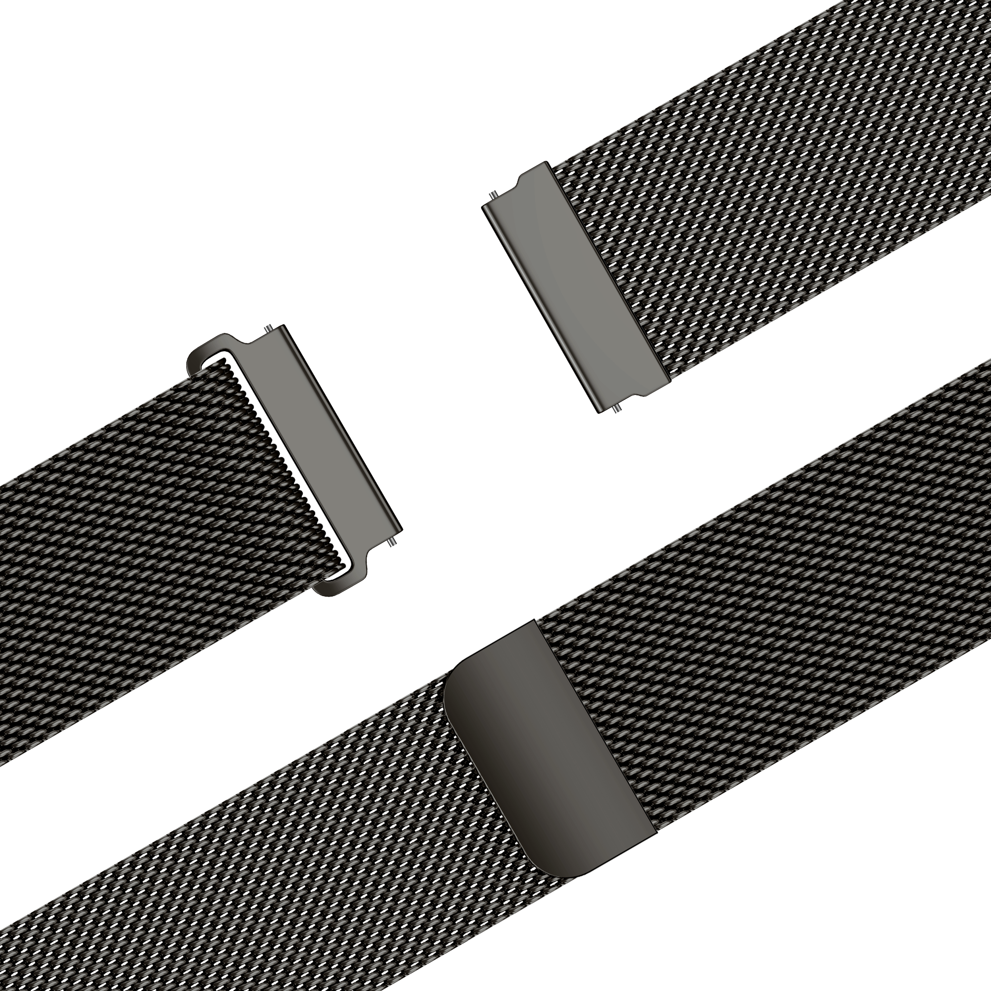 Bandz Xiaomi Mi Watch 'One Push' Milanese Strap (Titanium Grey)