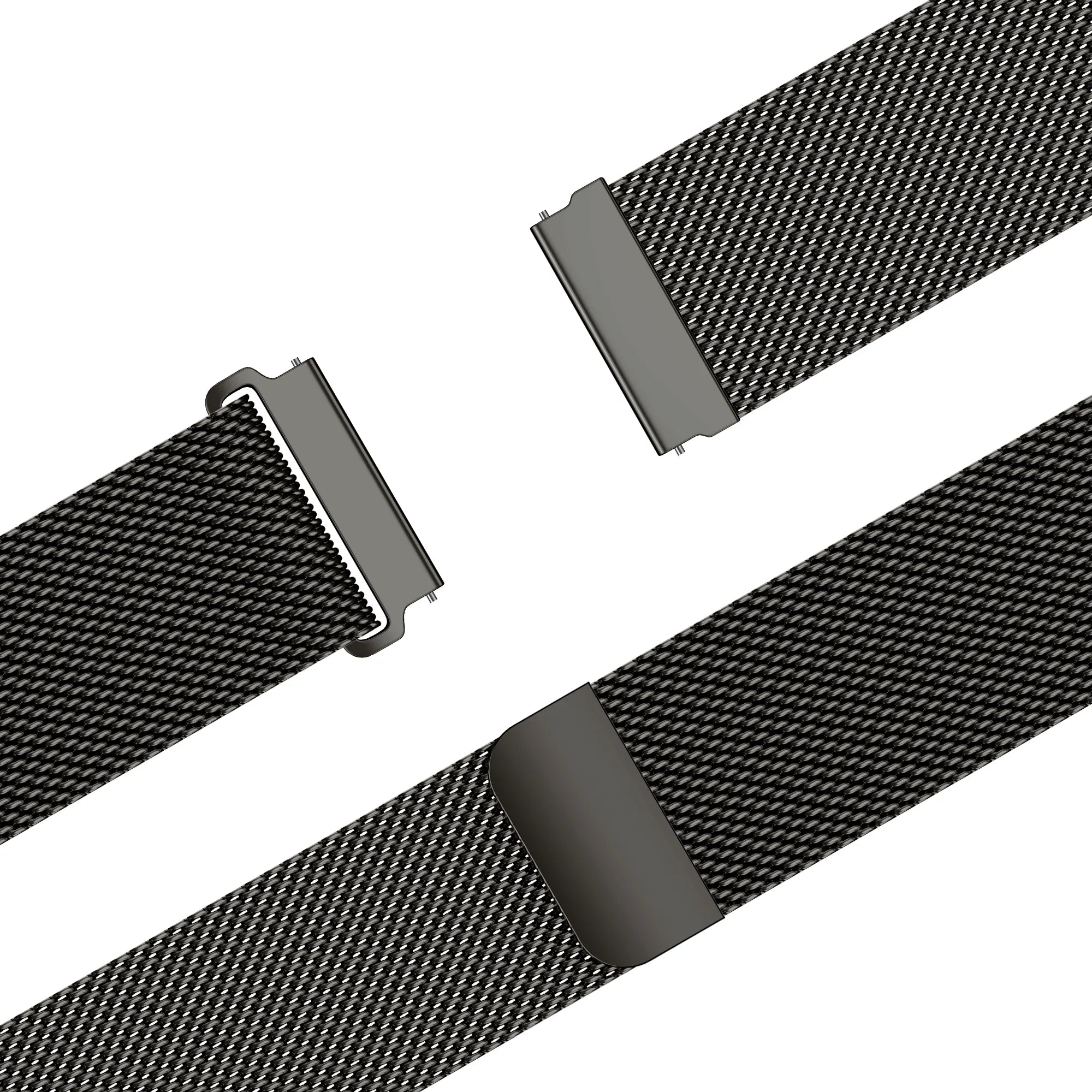 Bandz Amazfit Balance 'One push' Milanese band (titanium grijs)