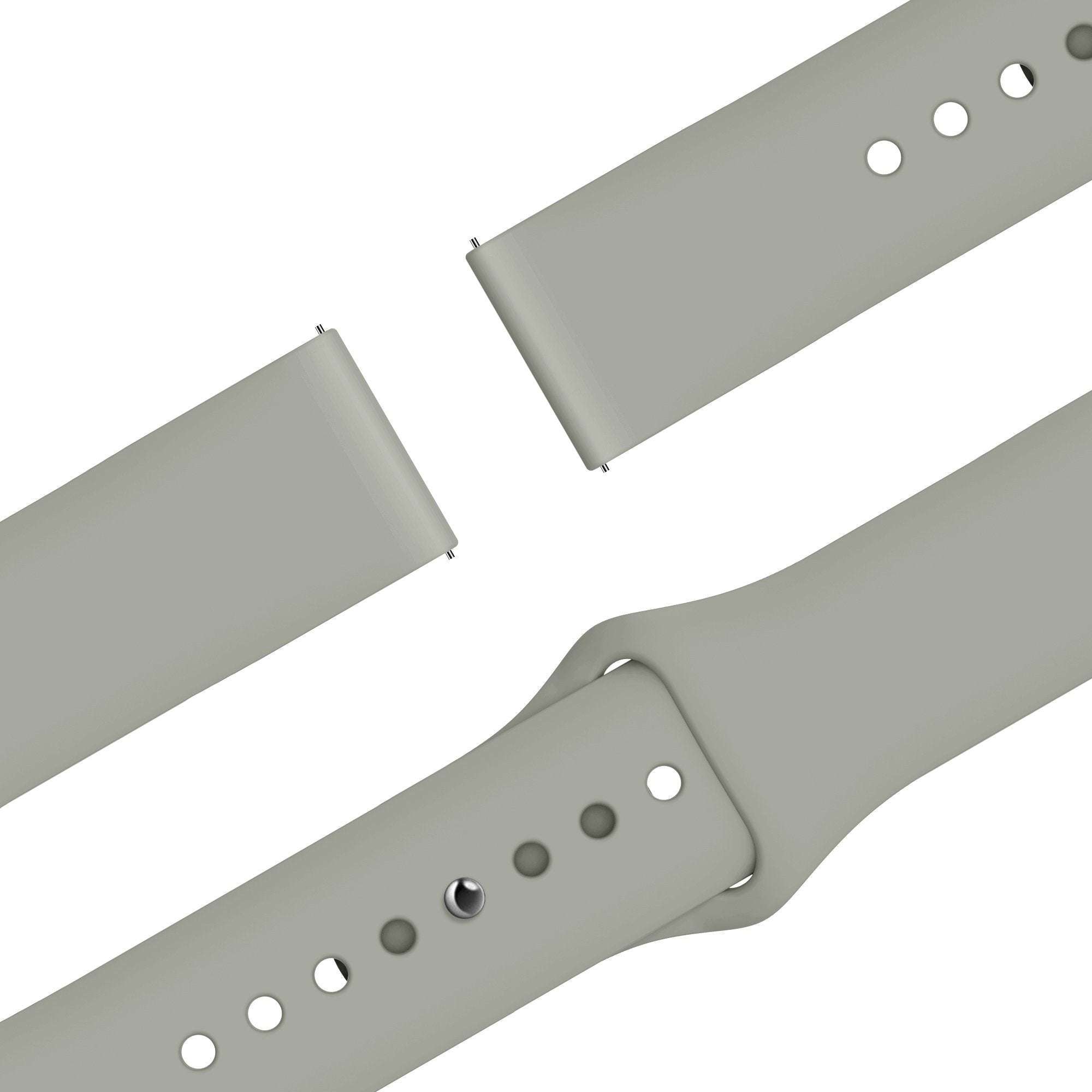 Bandz Huawei Watch 5 - 42mm sport band 'Easy fit' (lichtgrijs)