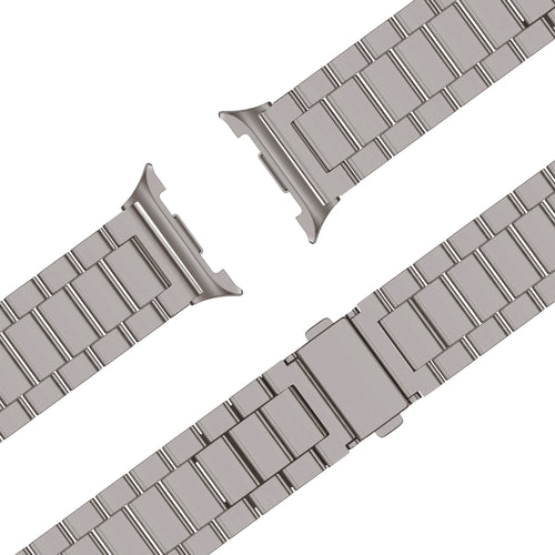 Bandz Samsung Galaxy Watch 8 - 40mm stalen band 'Classic' (titanium)