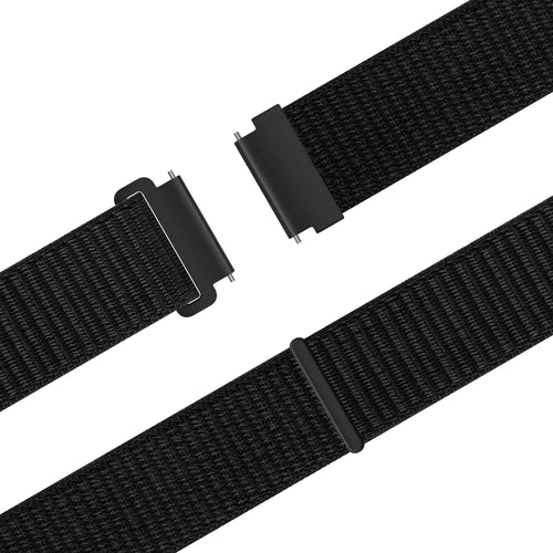 Bandz Fossil Gen 5e - 42mm nylon band 'Easy fit' (zwart)