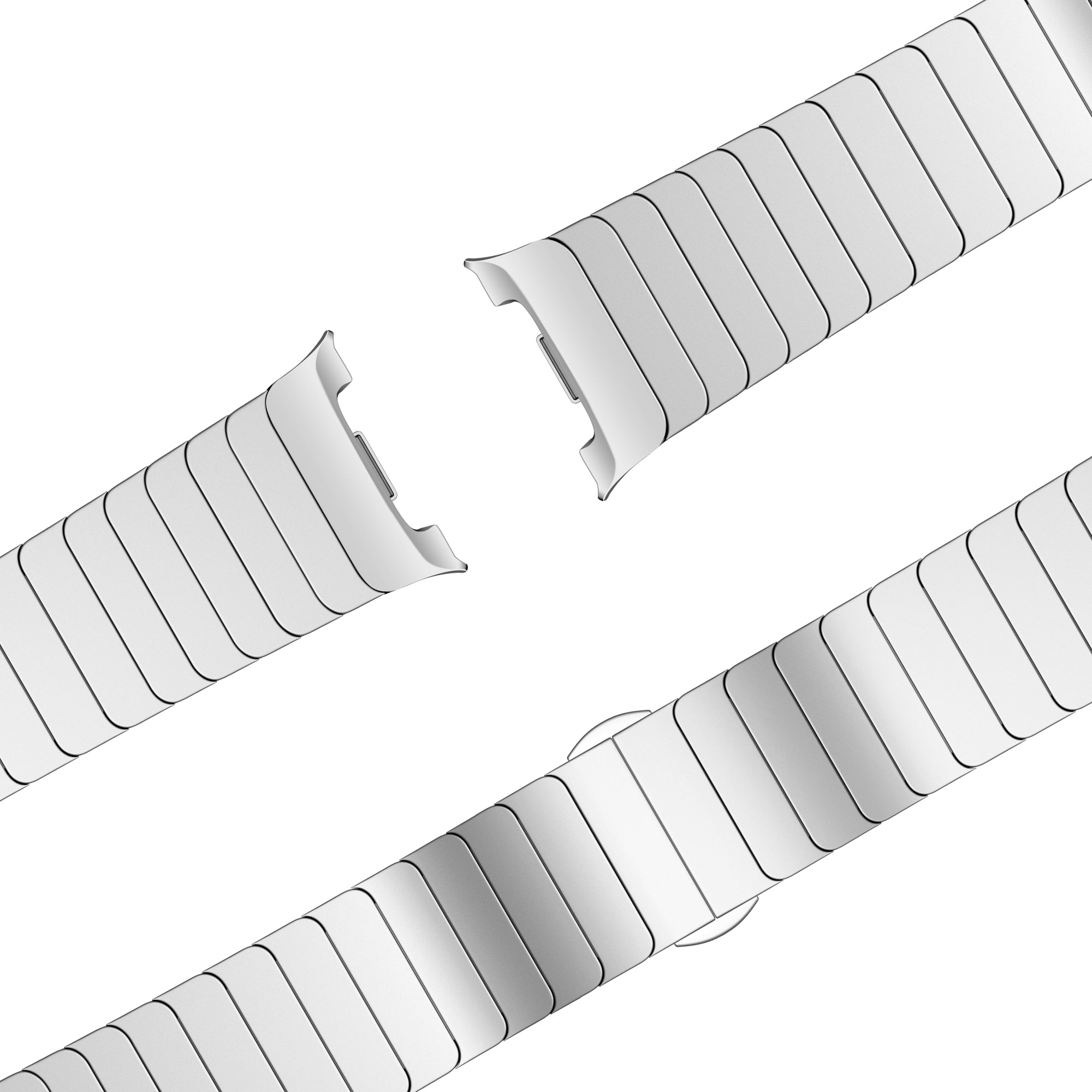 Bandz Samsung Galaxy Watch 8 Classic stalen band 'One Bead' (zilver)