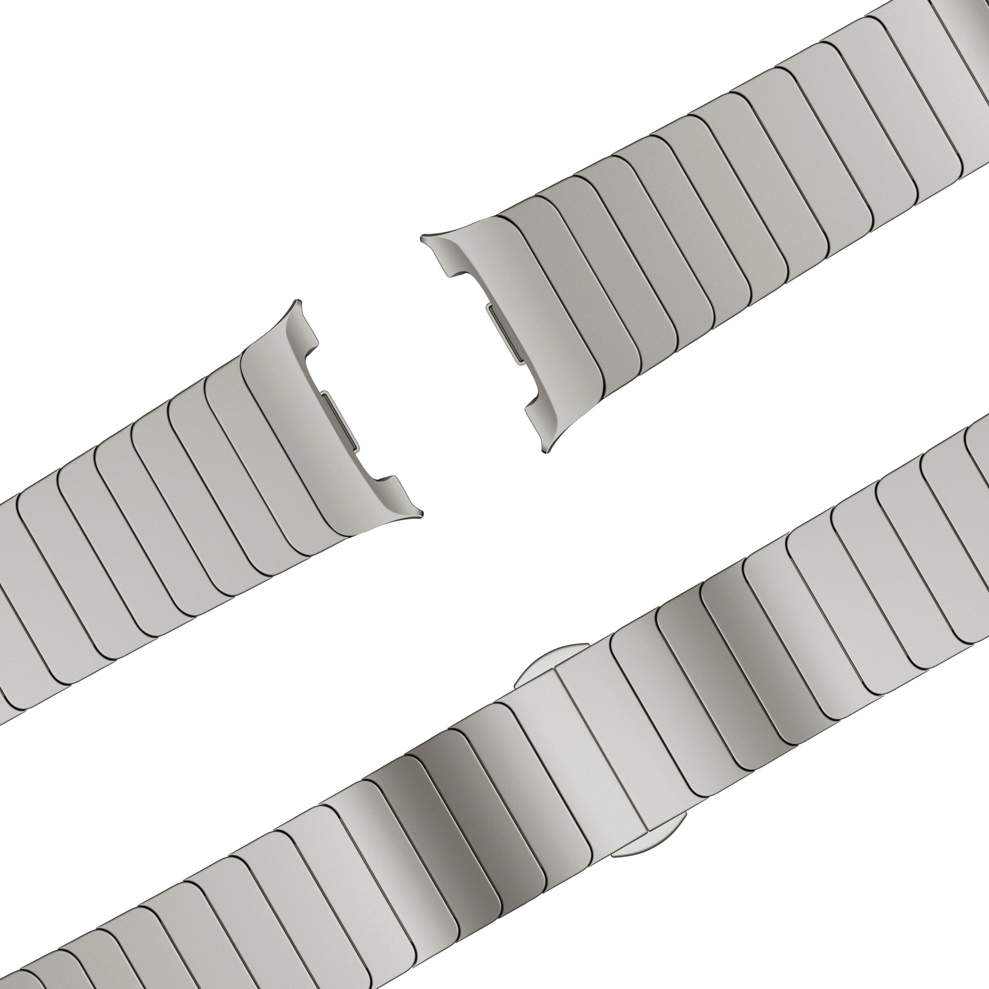 Bandz Samsung Galaxy Watch 8 - 44mm stalen band 'One Bead' (titanium)