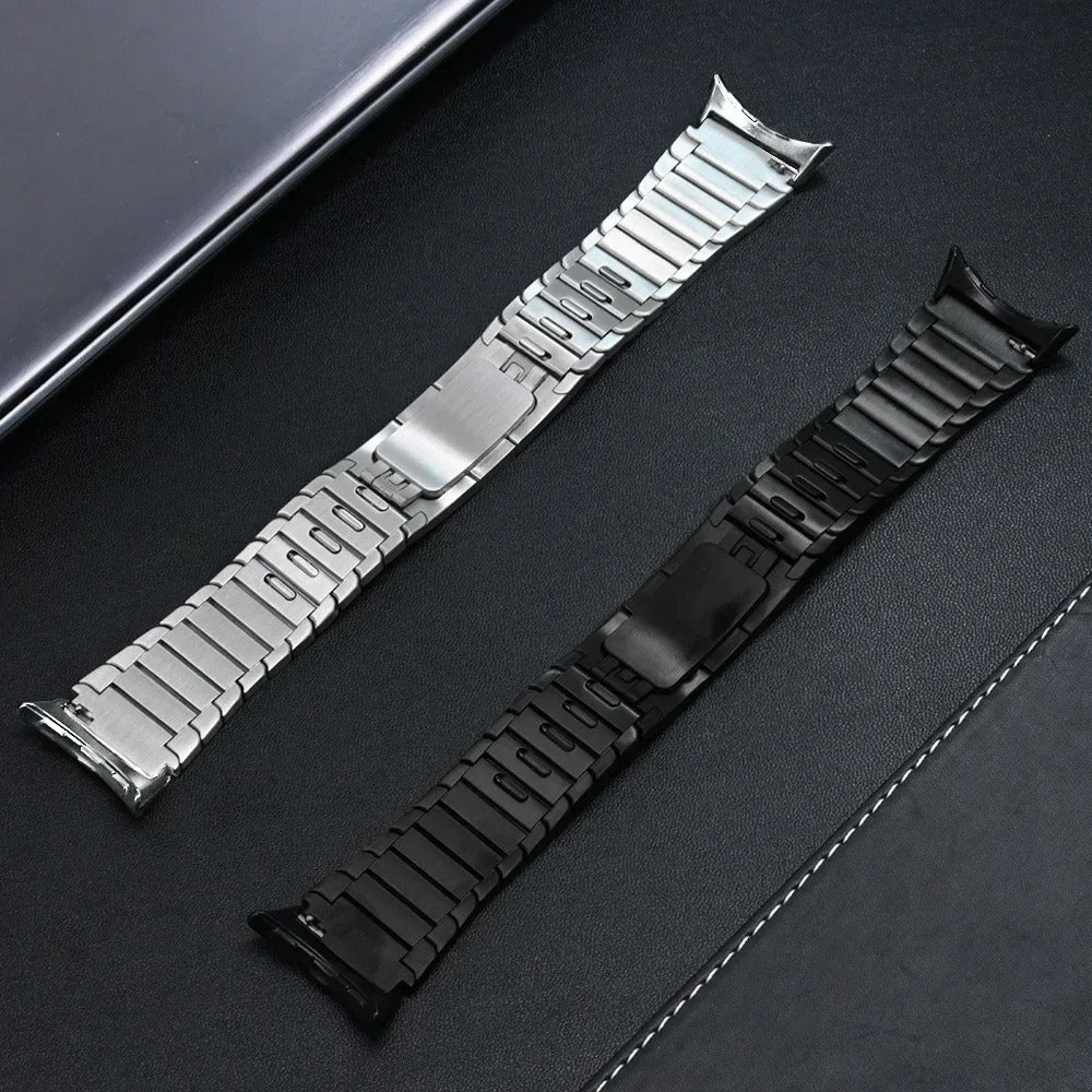 Google Pixel Watch 4 - 45mm luxe metalen band (zwart)