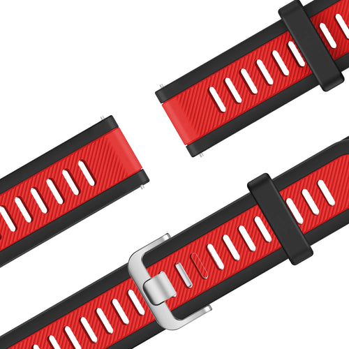 Bandz Garmin Venu 2 Dual Buckled Sport Strap (Black/Red)