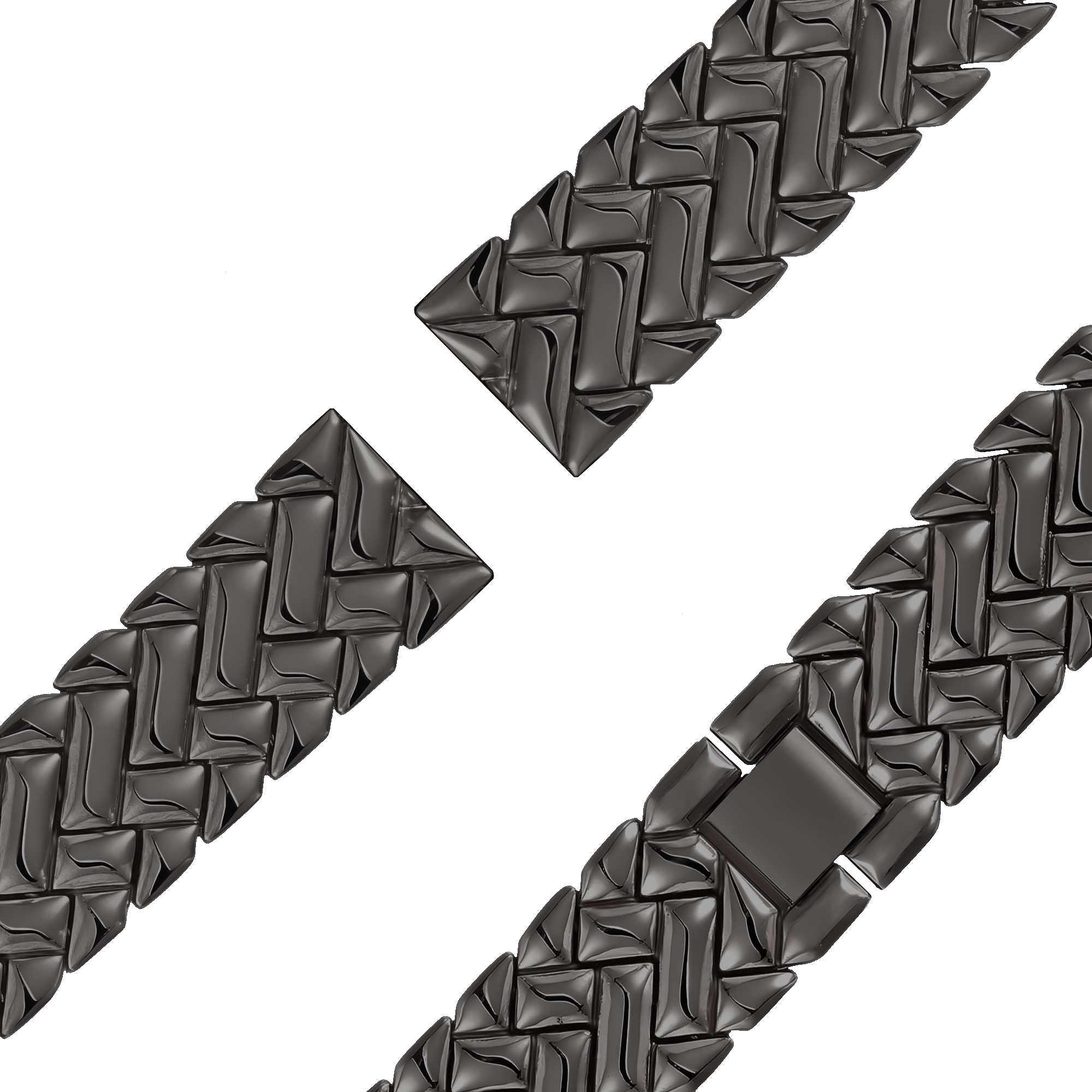 Bandz Withings Steel HR - 36mm Metal Strap 'V-Type' (Black)
