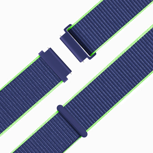 Bandz Garmin Forerunner 265 Nylon Loop Strap (Blue/Lime)