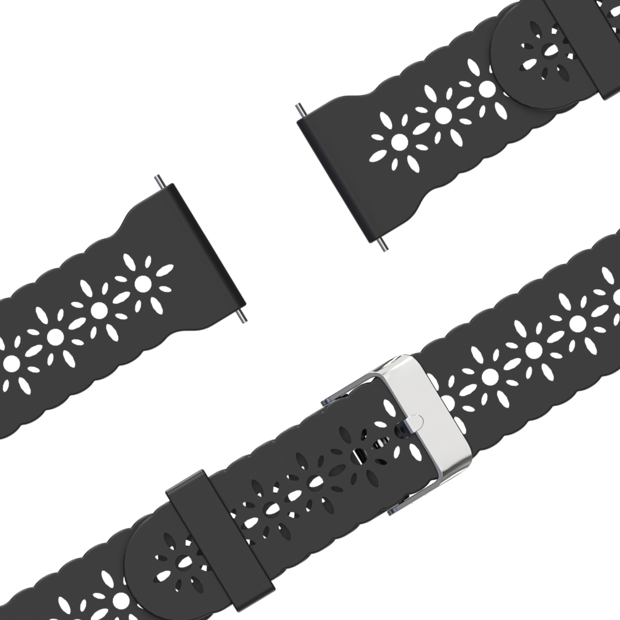 Bandz Garmin Vivomove HR Silicone Strap 'Lace' (Black)
