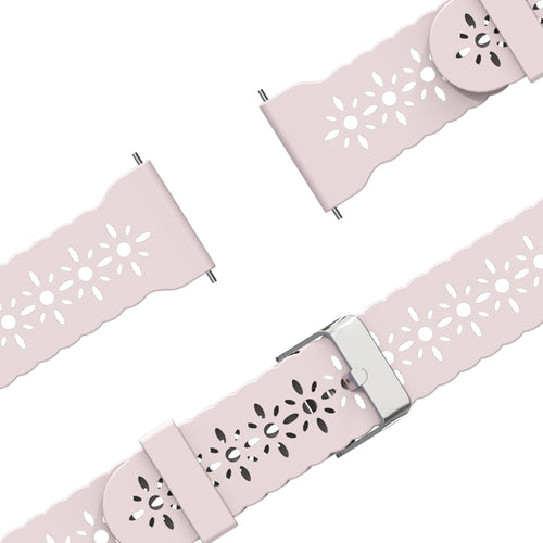 Bandz Garmin Bounce 2 Silicone Strap 'Lace' (Pink)