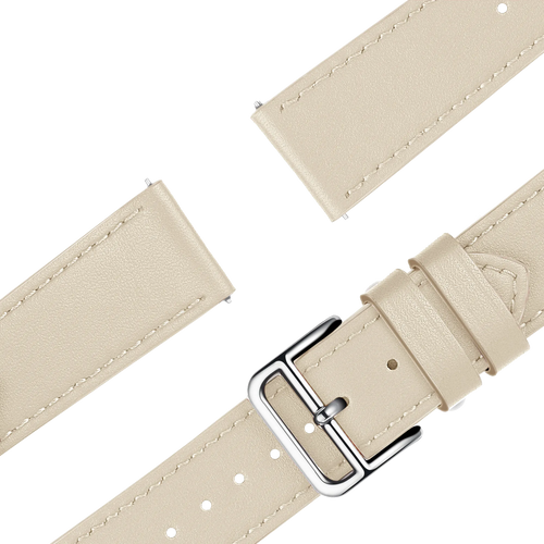 Bandz Garmin Forerunner 265s lederen band 'Deluxe' (beige)
