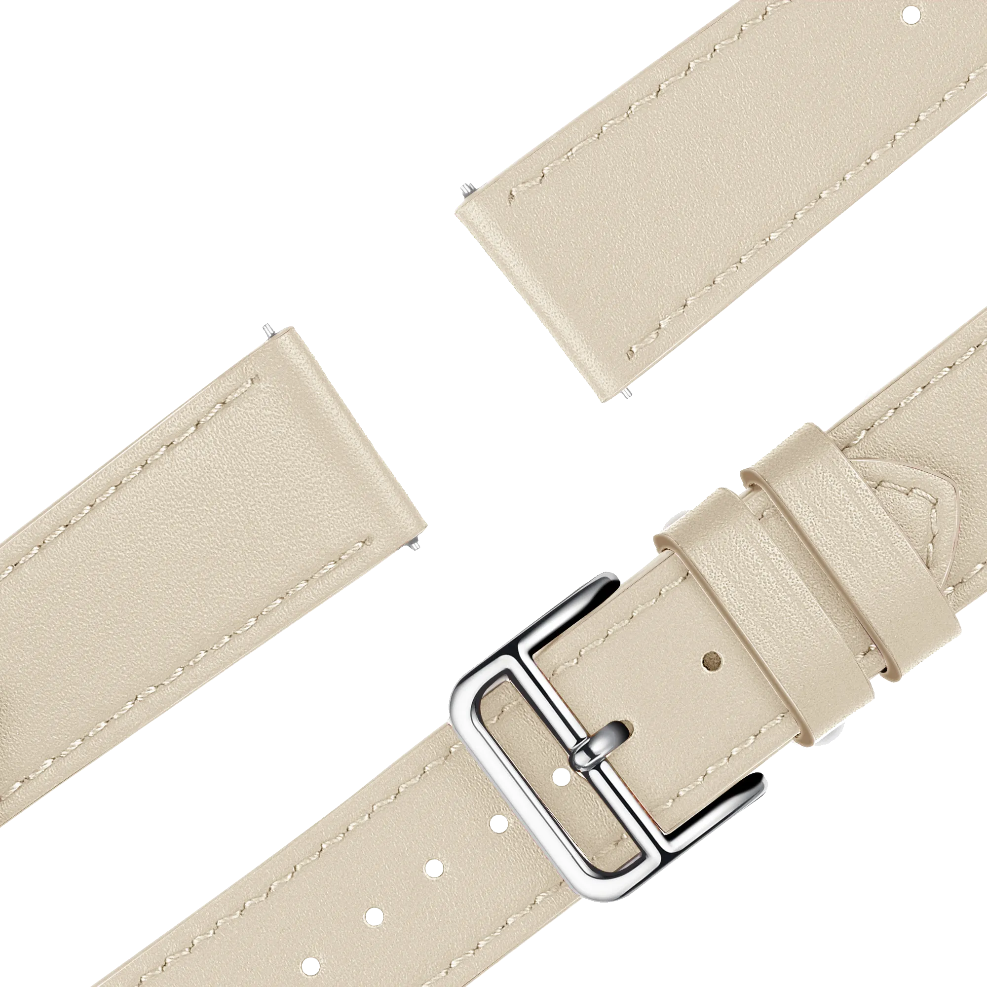 Bandz Garmin Forerunner 265s Leather Strap 'Deluxe' (Beige)