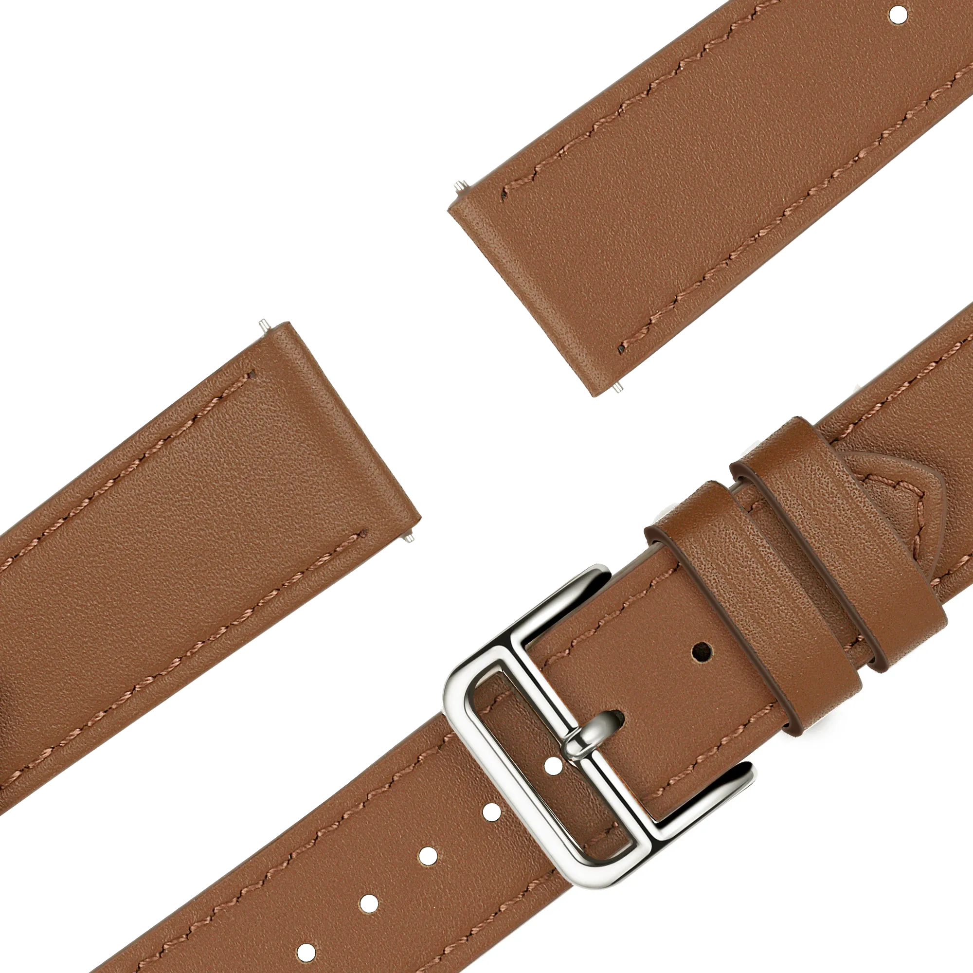 Bandz Garmin 18mm Leather Strap 'Deluxe' (Brown)