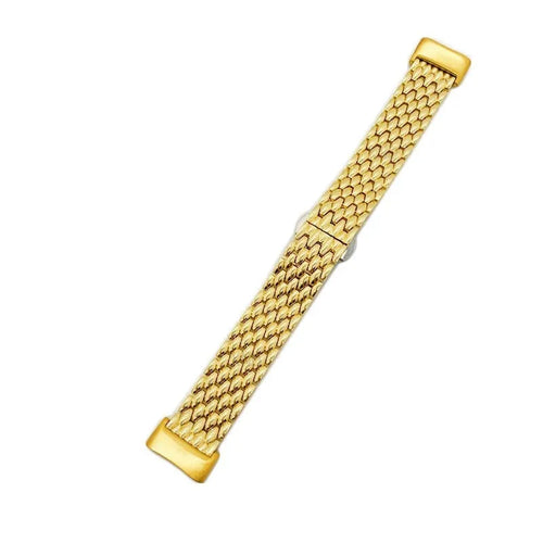 Steel Dragon Strap, gold, laid flat, joined, 45° top view
