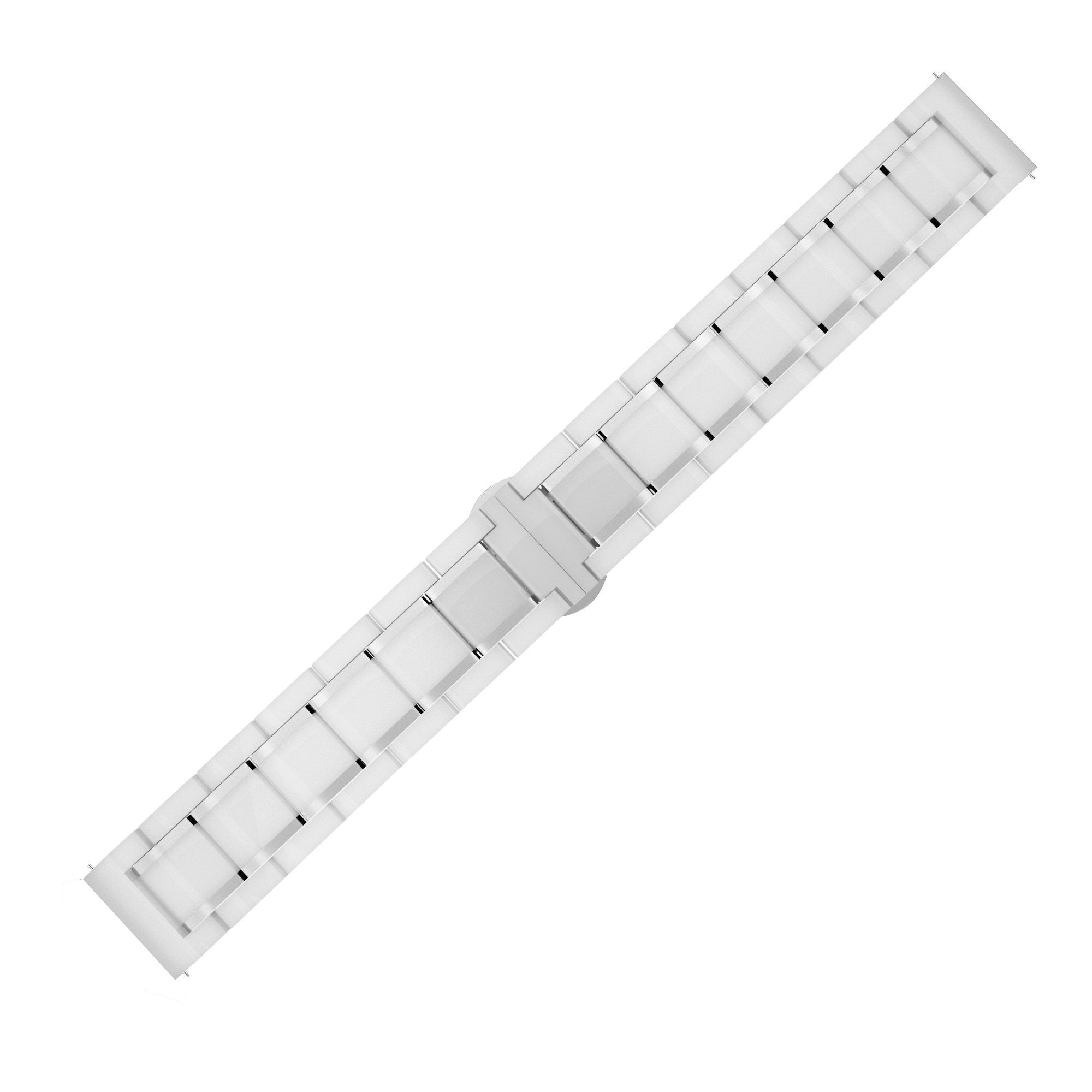 Samsung Galaxy Watch 4 - 44mm keramiek stalen band (wit/zilver)