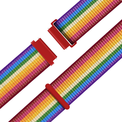 Bandz Garmin Forerunner 265s nylon loop band (regenboog)