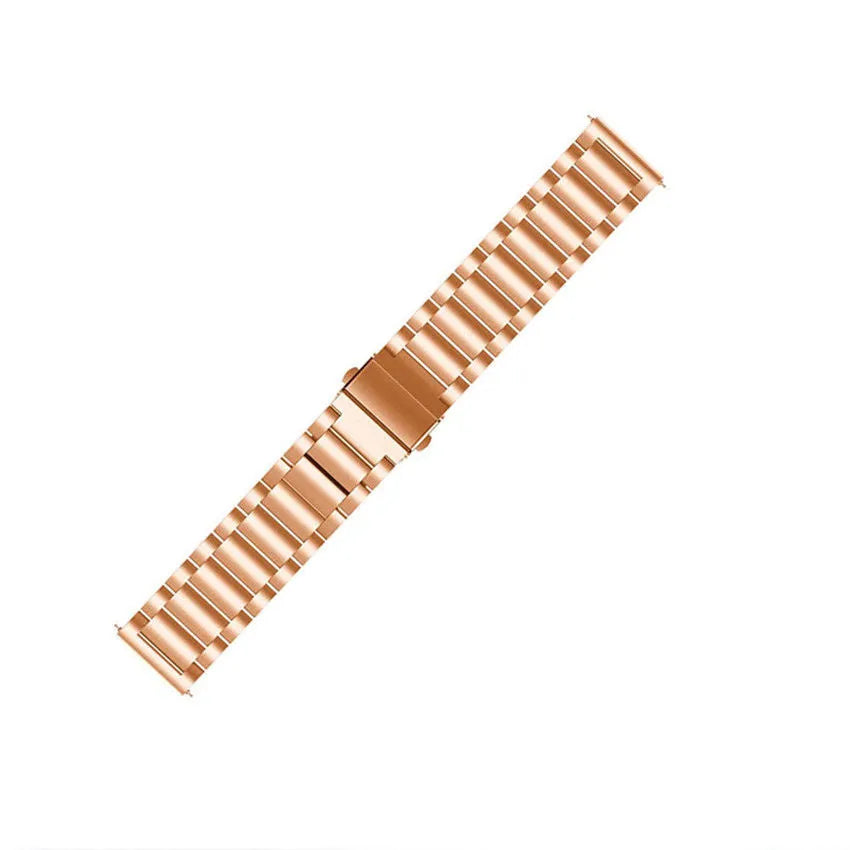 Steel Strap, rose gold, laid flat, joined, 45° top view
