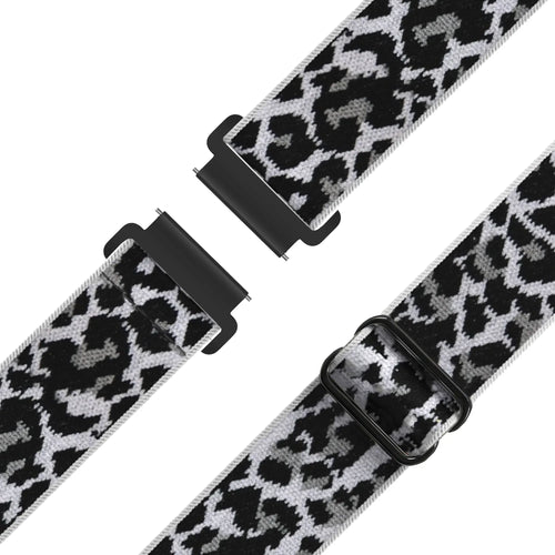Bandz Denver SW 162 Elastic Nylon Strap (White Leopard)