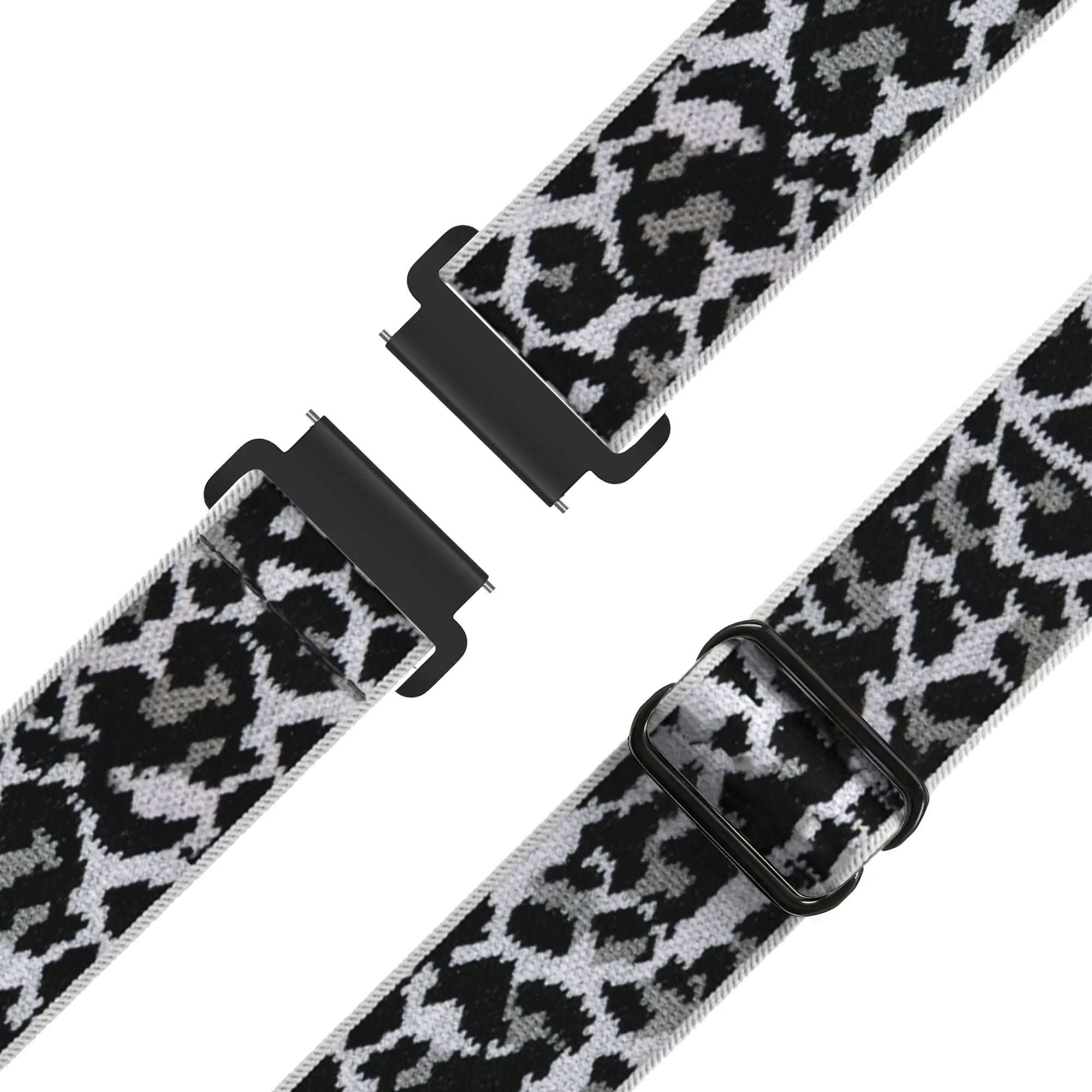 Bandz Garmin Forerunner 265s Elastische nylon band (white leopard)