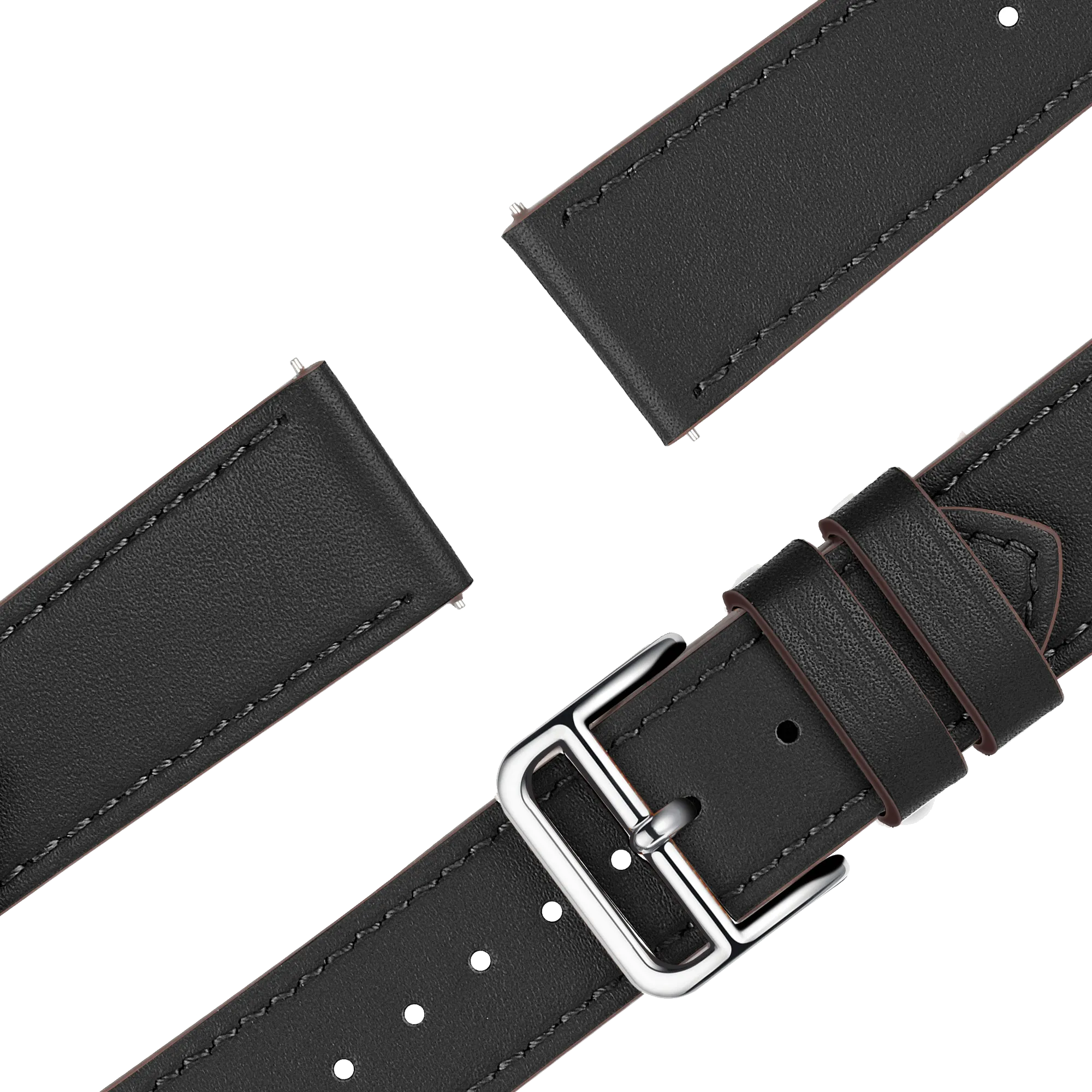Bandz Garmin Forerunner 265s Leather Strap 'Deluxe' (Black)