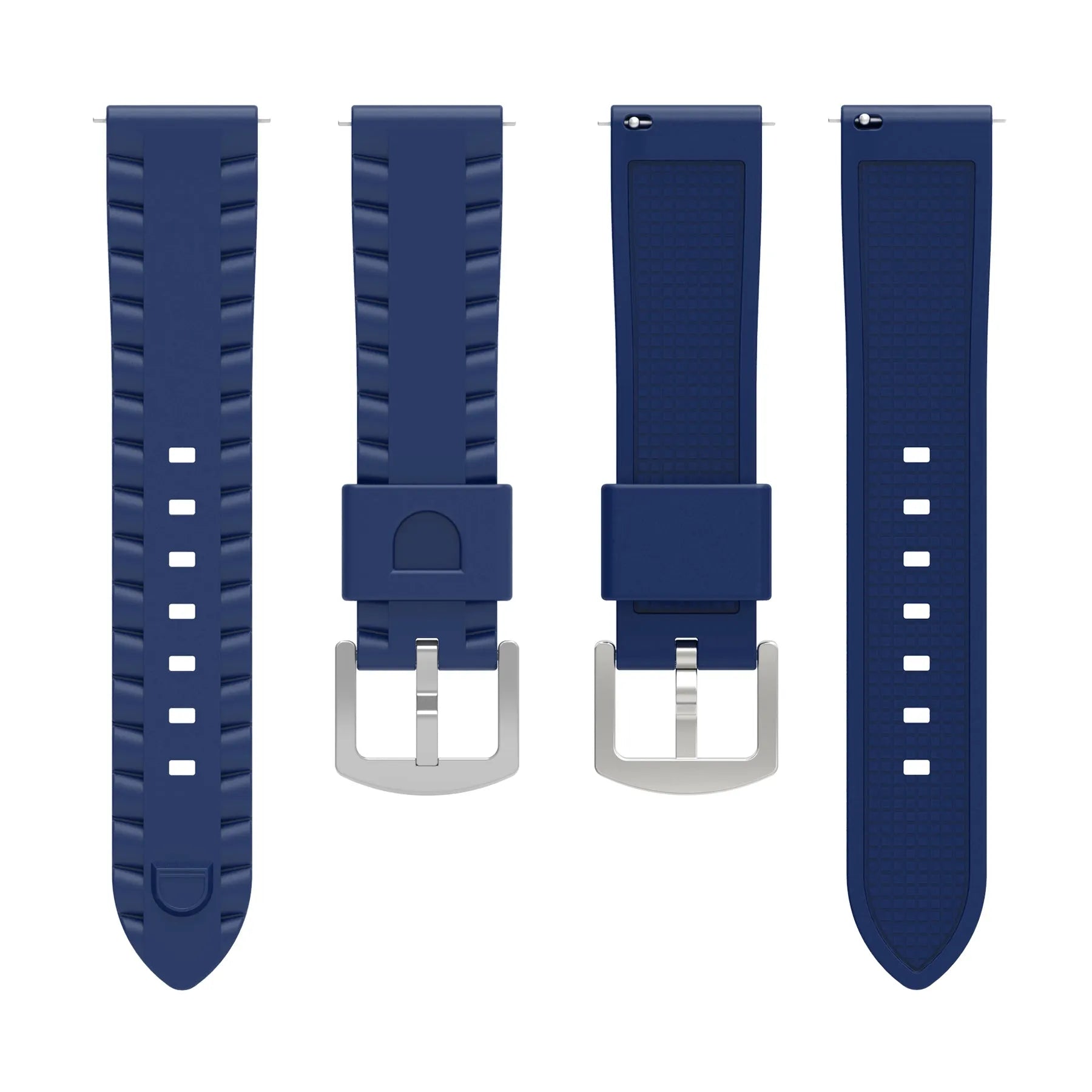 Coros Apex 4 - 46mm wave siliconen bandje (donkerblauw)
