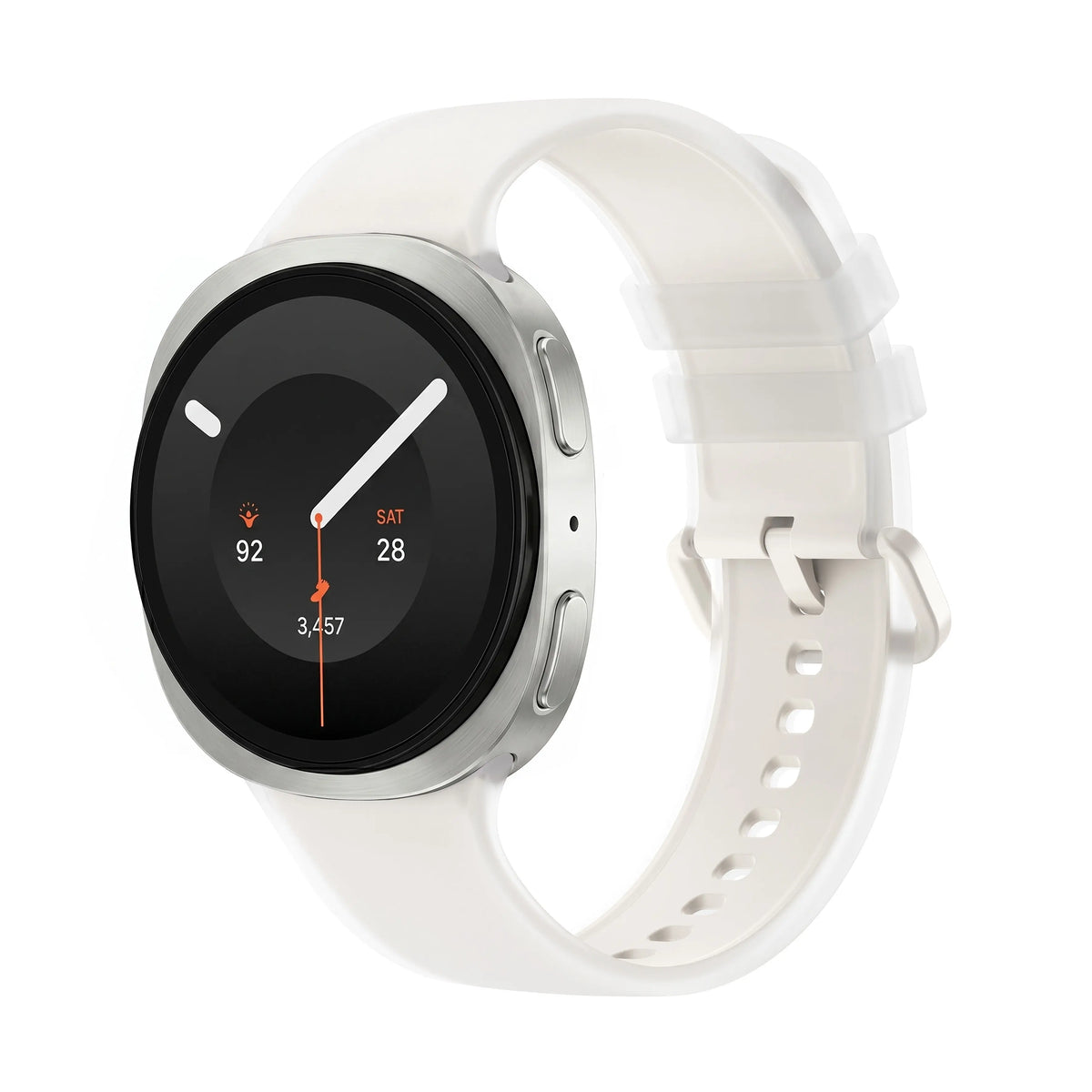 Samsung Galaxy Watch 8 Classic jelly siliconen band (crème)
