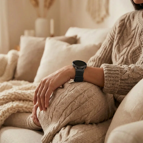 Braided Nylon Strap, black, lifestyle photo