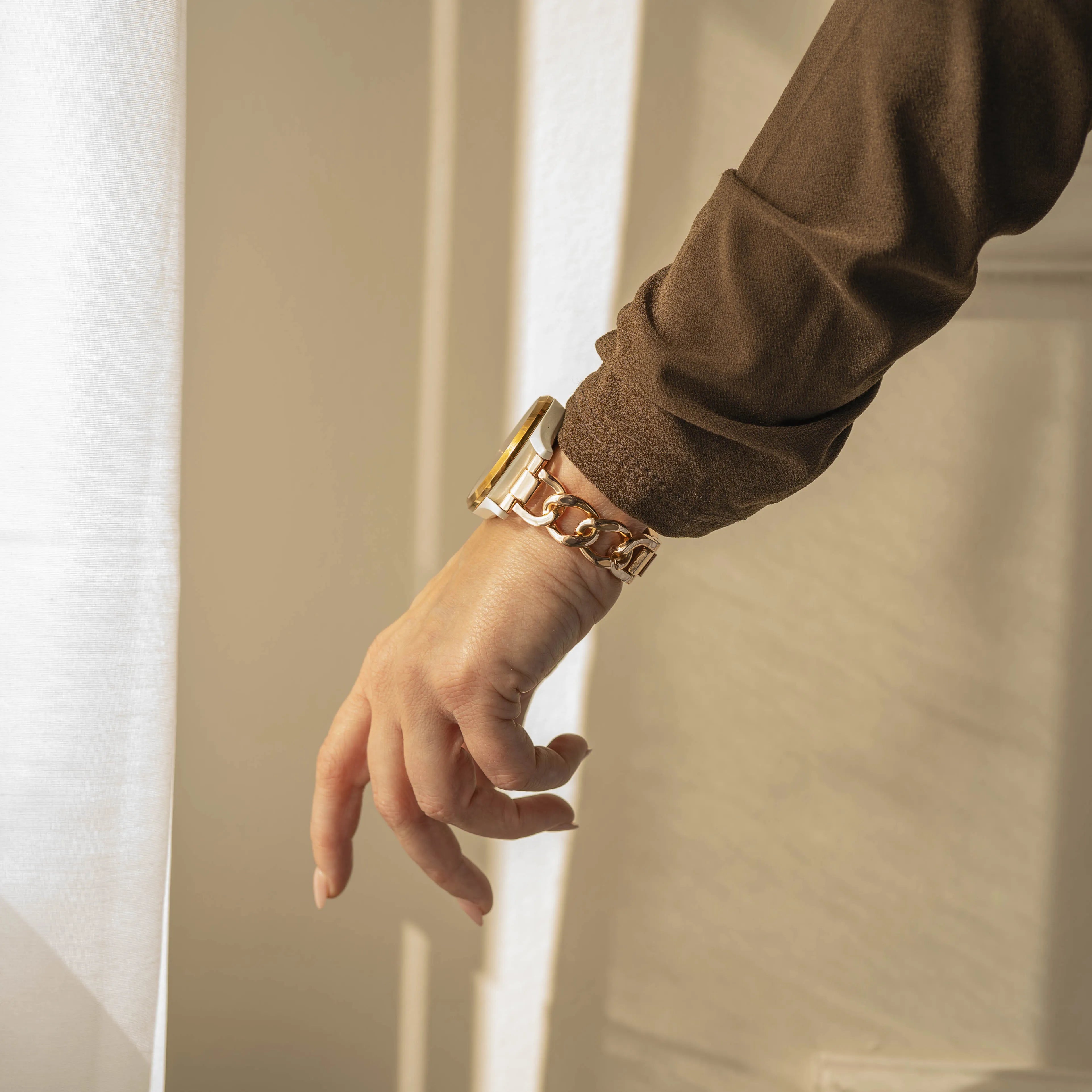 Amazfit GTS 3 steel chain band (rosé goud)