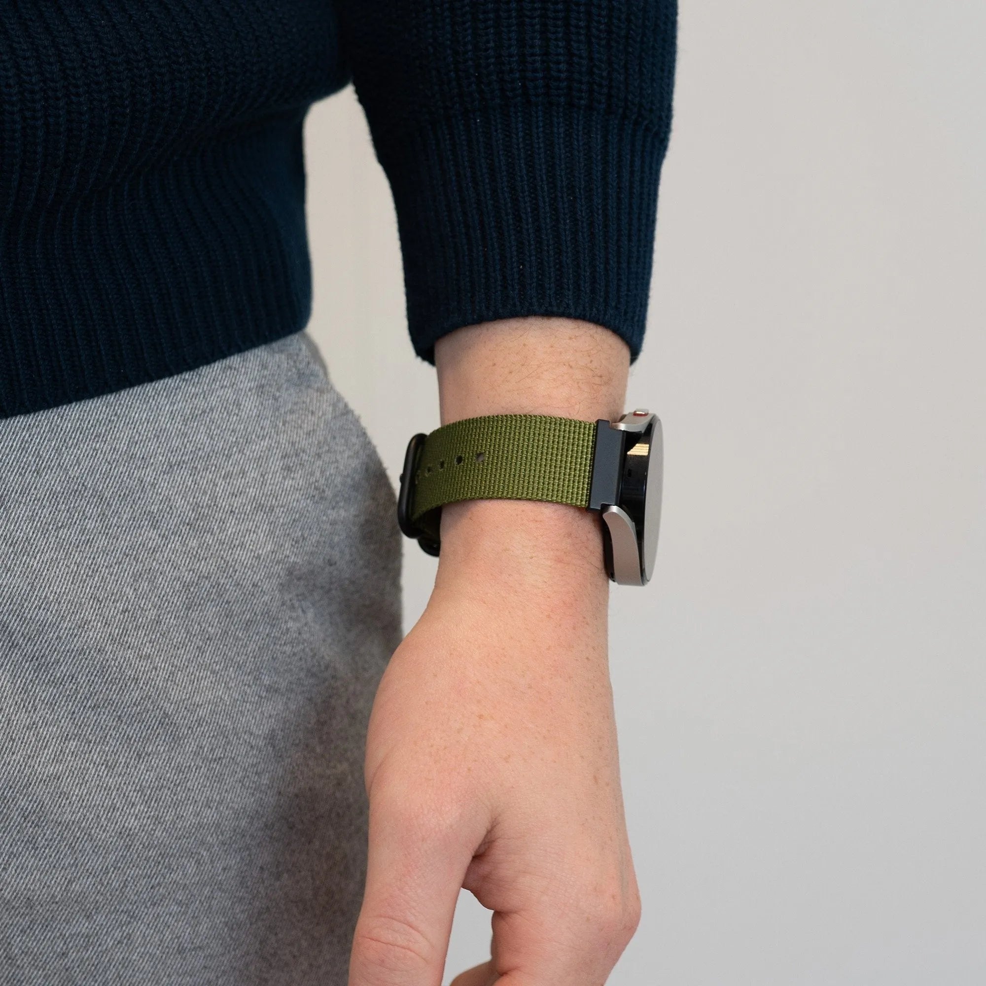 Bandz Suunto Vertical nylon band met gesp (groen)