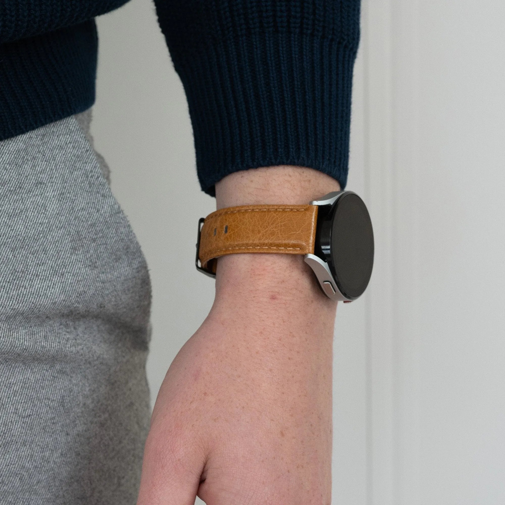 Bandz Suunto Vertical 2 lederen band 'Classic' (bruin)