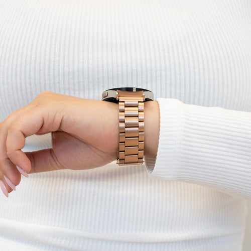 Bandz Samsung Galaxy Watch 5 - 44mm Steel Strap 'Classic' (Rose Gold)