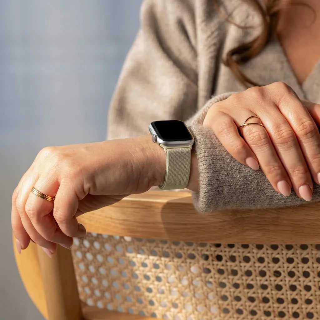 Apple Watch elastisch bandje (sterrenlicht)