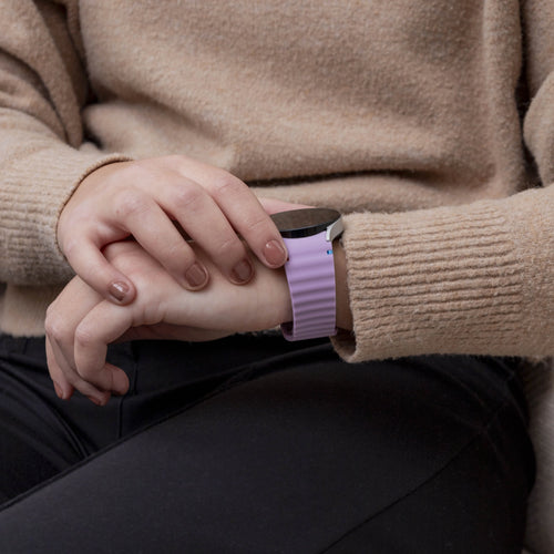 Wave Silicone Strap, lavender, lifestyle photo
