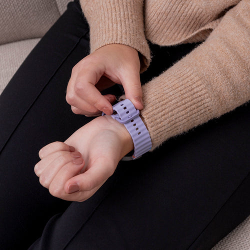 Wave Silicone Strap, light purple, lifestyle photo