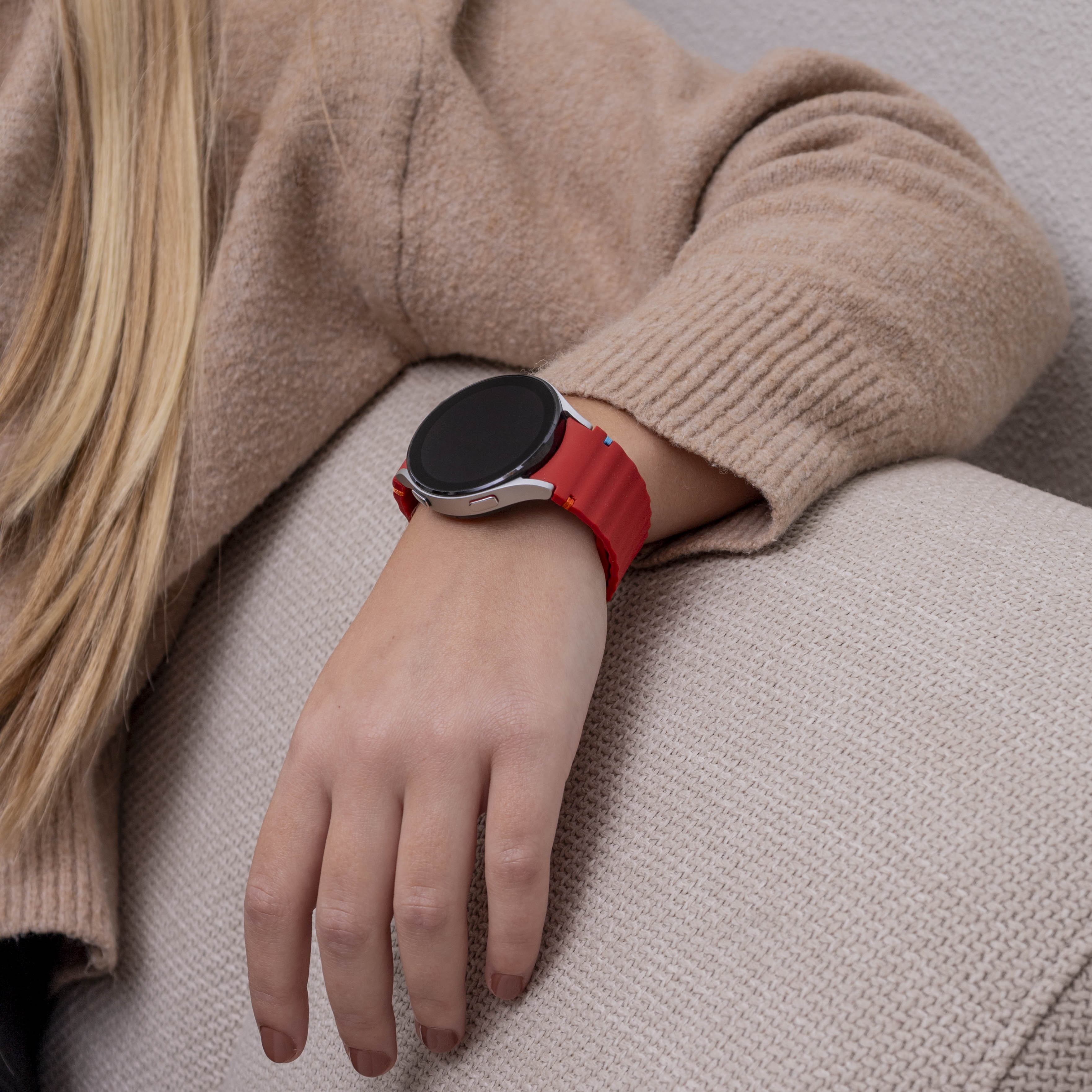 Samsung Galaxy Watch 4 Classic 46mm Wave bandje (rood)