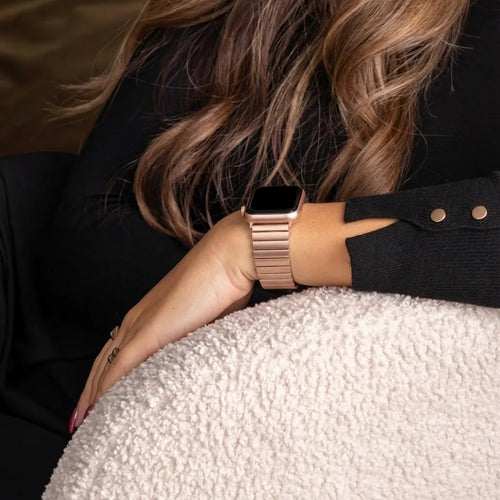 Apple Watch Elastic Steel Strap (Rose Gold)
