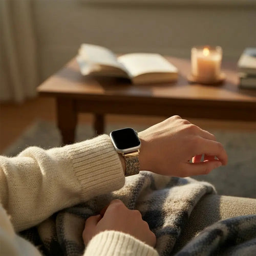 Apple Watch slim Milanese band (gold leopard)