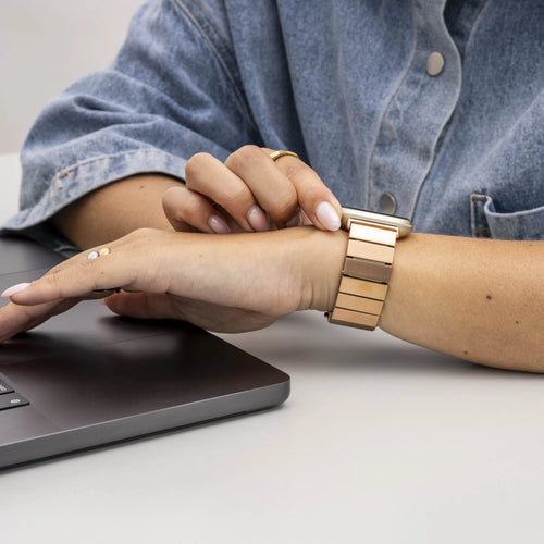 Fitbit Versa 3 metalen bandje (rosé goud)