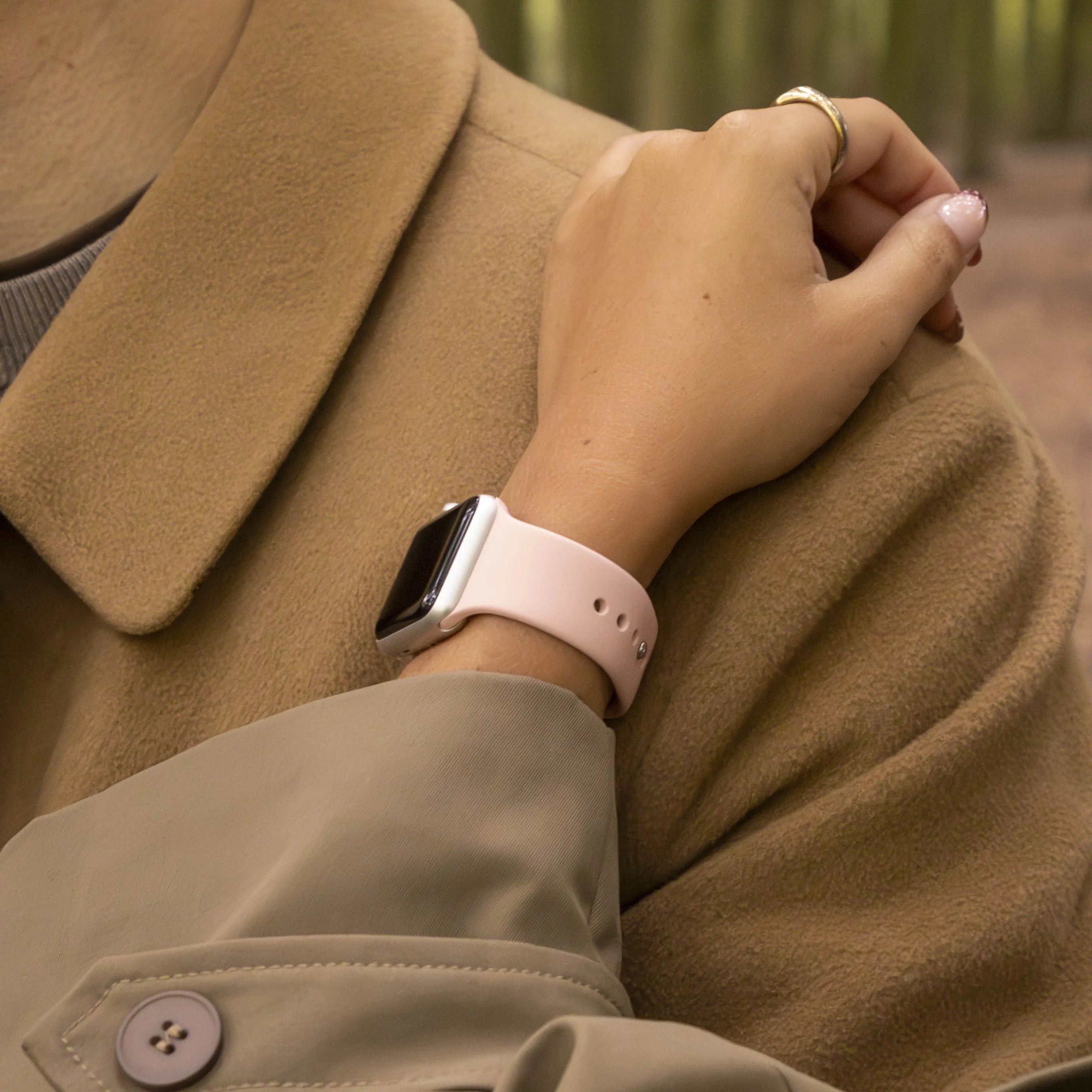 Apple Watch sport bandje (lichtroze)
