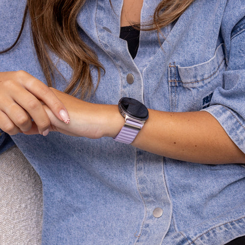 Samsung Galaxy Watch 9 - 44mm Wave Nylon Strap (Light Purple)