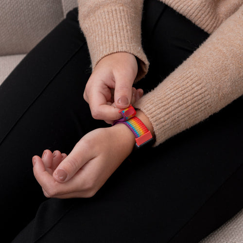 Huawei Band 9 nylon bandje (regenboog)