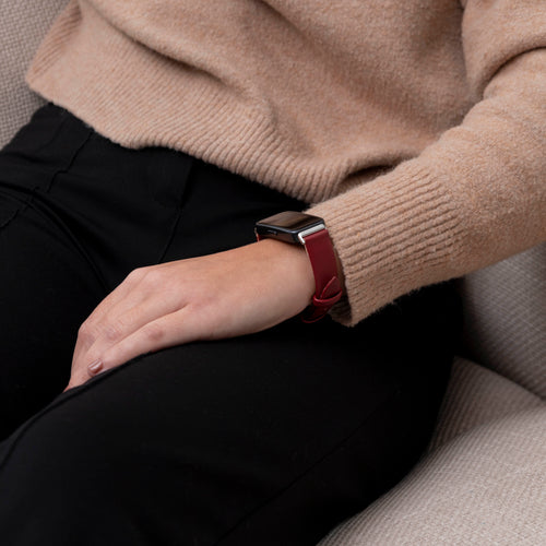 Huawei Band 8 Leather Strap (Wine Red)