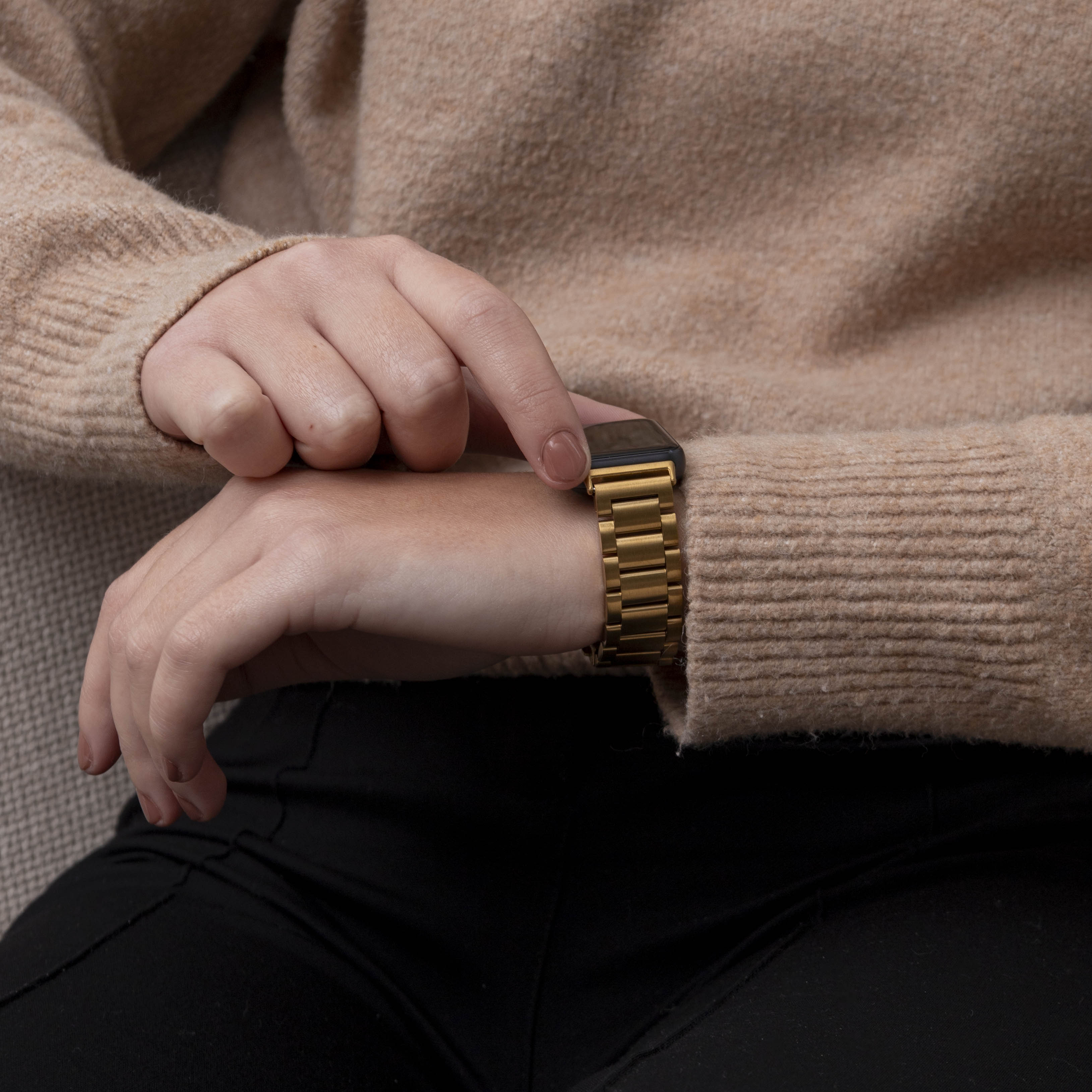 Samsung Galaxy Fit 3 stalen bandje (goud)