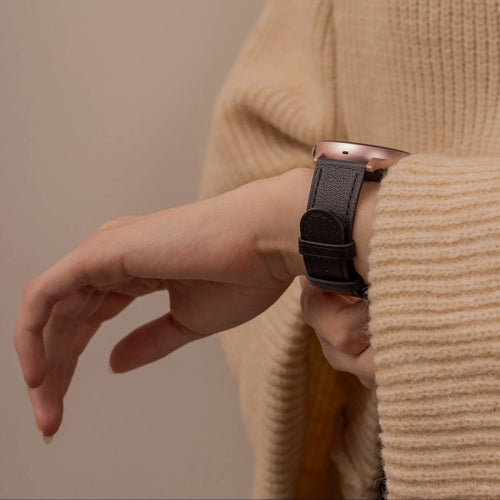 Amazfit GTS 3 bandje leer (strak-zwart)