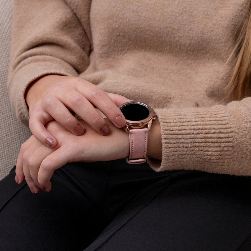 Samsung Galaxy Watch 42mm bandje leer (roze)