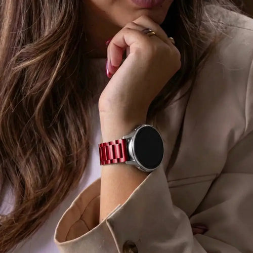 Garmin Vivoactive 6 stalen band (wijnrood)
