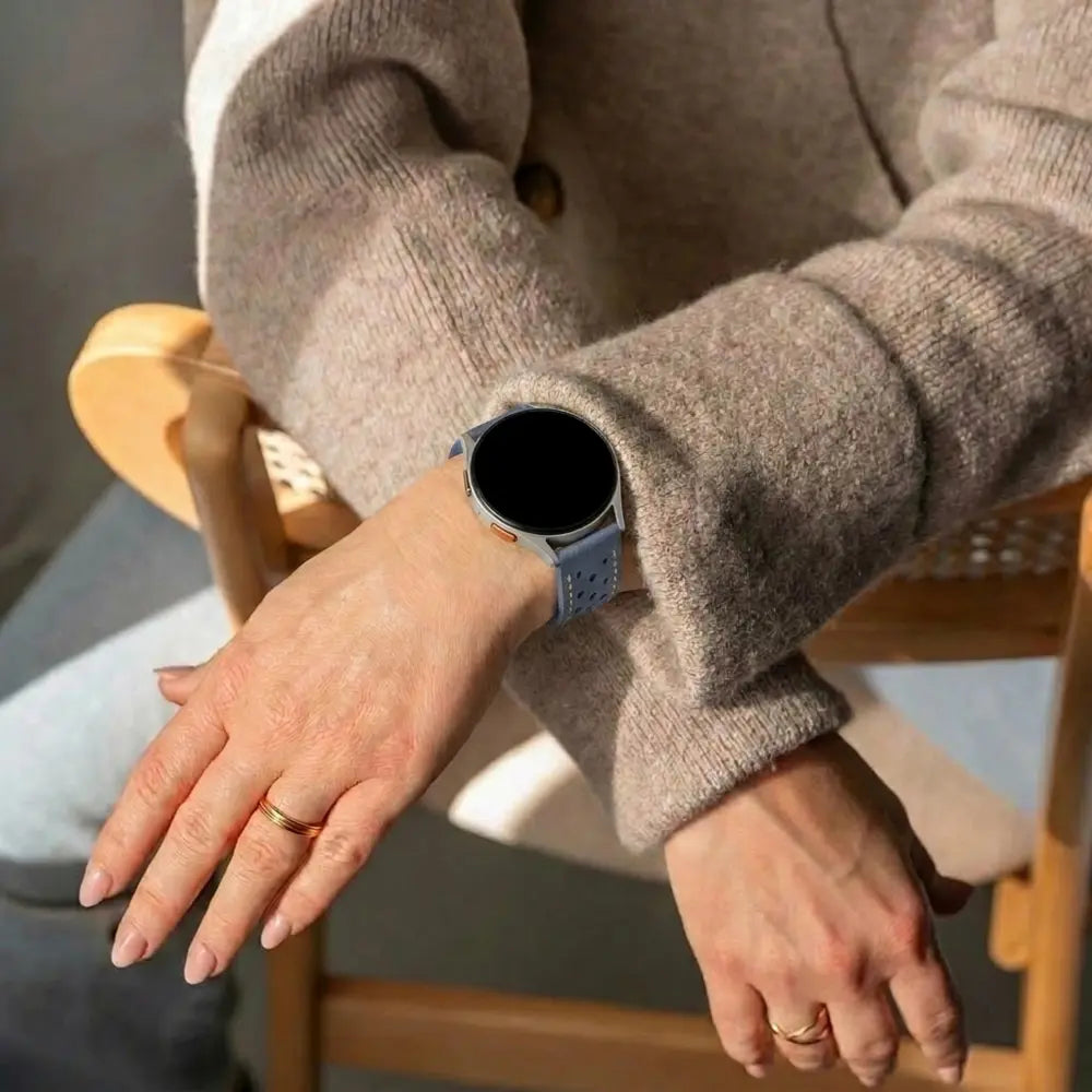 Samsung Galaxy Watch Active Zephyr Leather Strap (Blue)