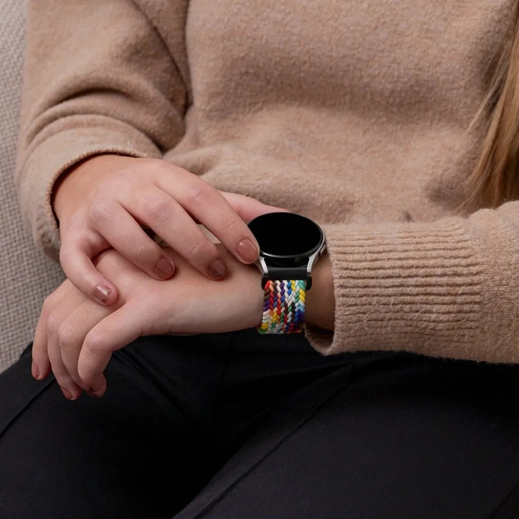 OnePlus Watch 3 - 43mm gevlochten band met P-buckle (regenboog)