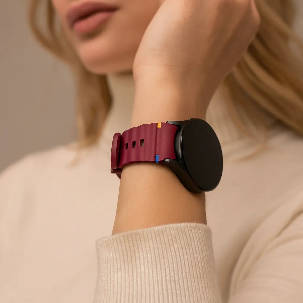 Samsung Galaxy Watch 7 - 44mm Wave bandje (wijnrood)