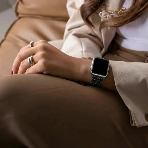 Apple Watch Ultra stalen kralen band (zwart)
